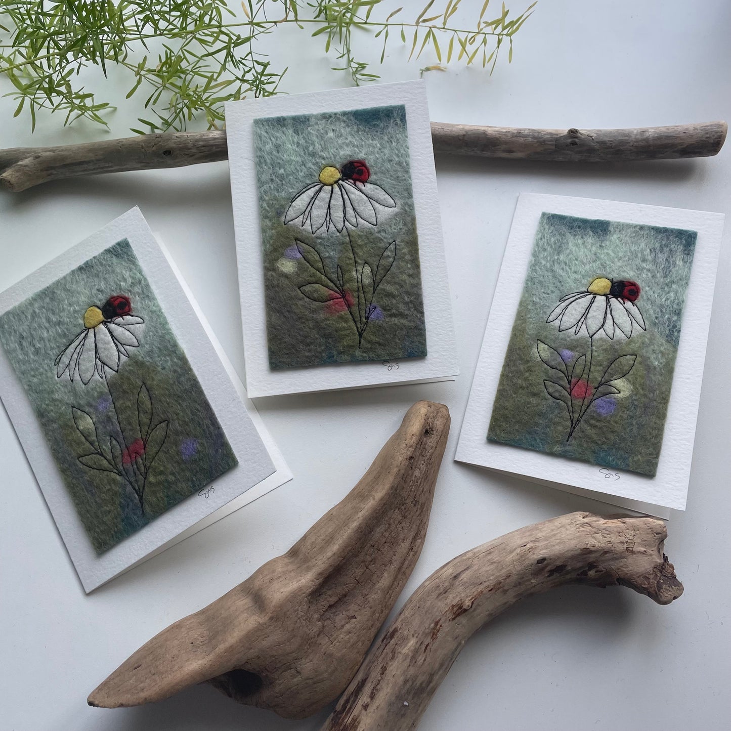 Felt & Fibre Cards - Birds and Bugs