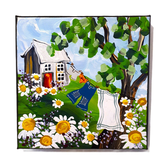 Original Acrylic Painting - LAUNDRY II