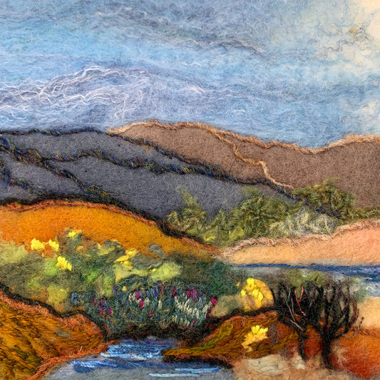 Original Felted Wool Landscape - MOUNTAINS AND LOCHS