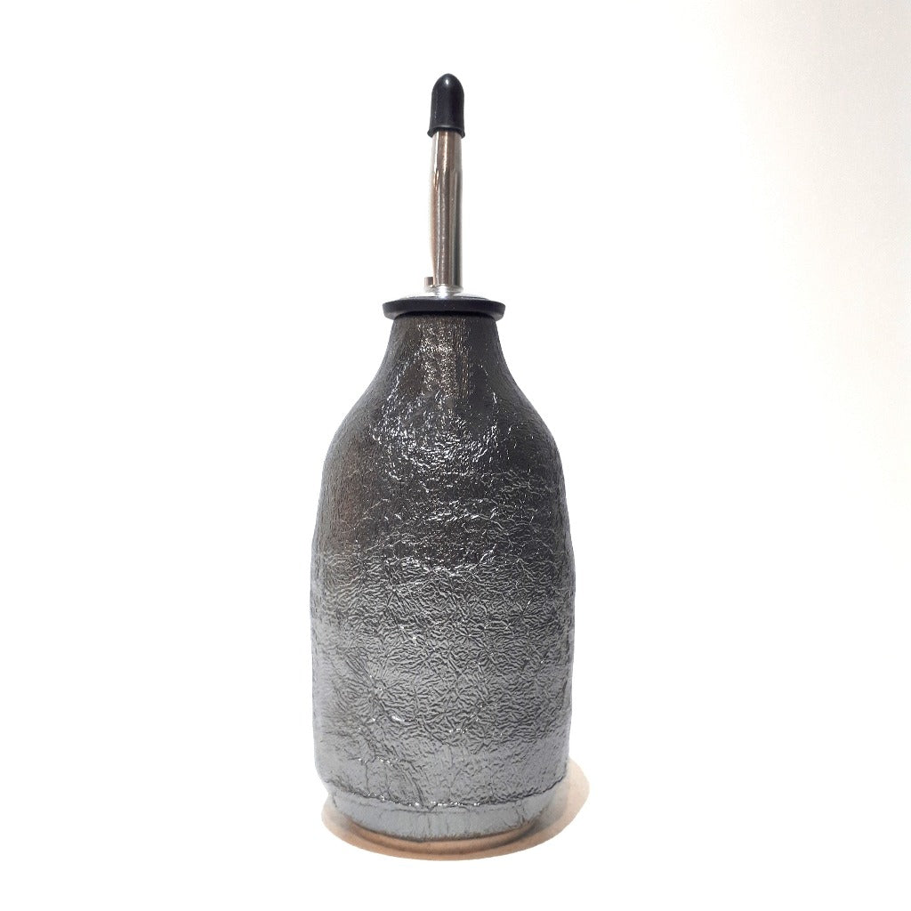 Pottery Oil Pourer - Black Foil Effect