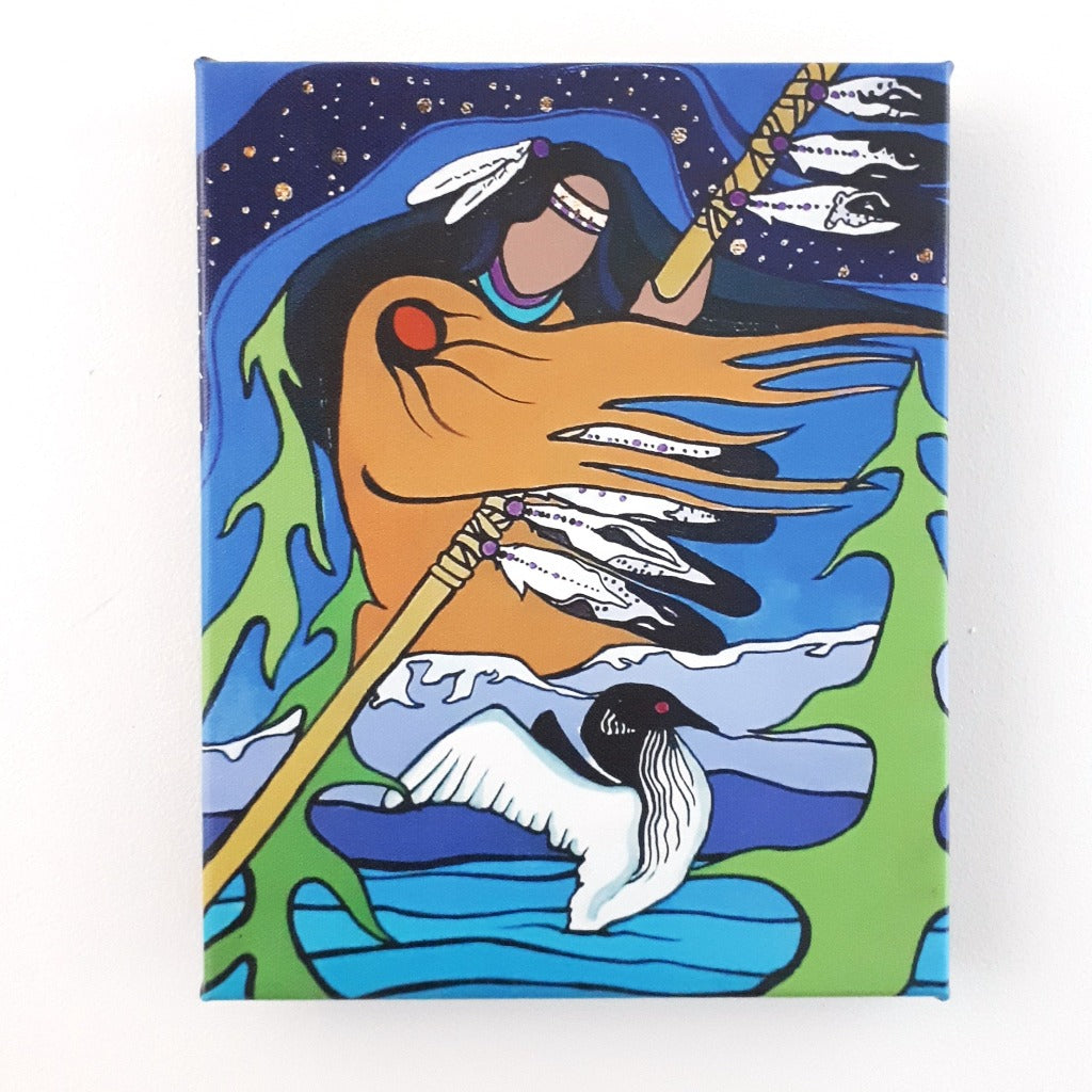 Canvas Prints of Original Indigenous Art Works - Pam Cailloux, NIGHTTIME LULLABY