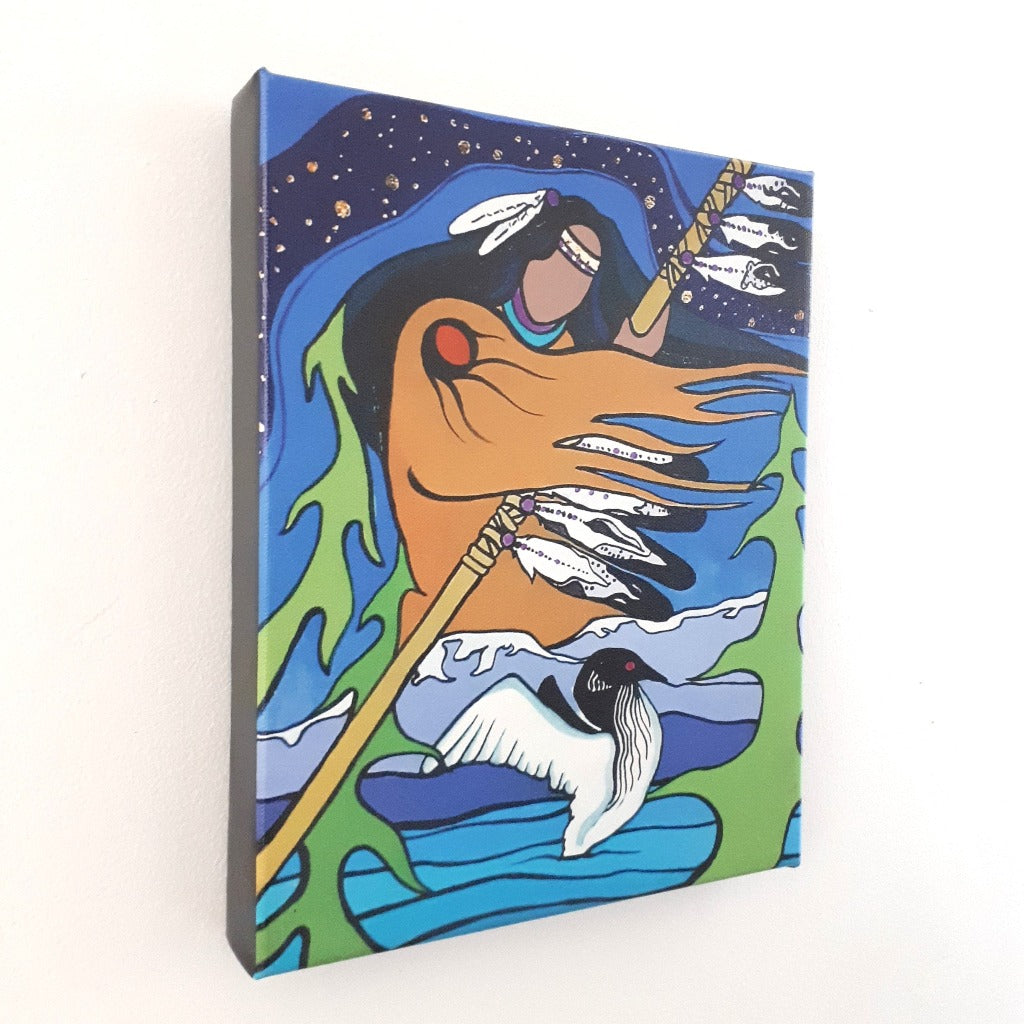 Canvas Prints of Original Indigenous Art Works - Pam Cailloux, NIGHTTIME LULLABY