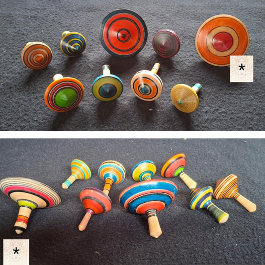 Spinning tops - hand painted