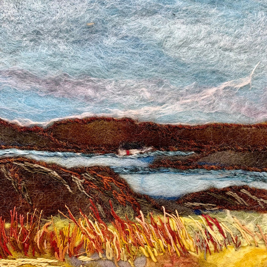 Original Felted Wool Landscape - THE VIEW