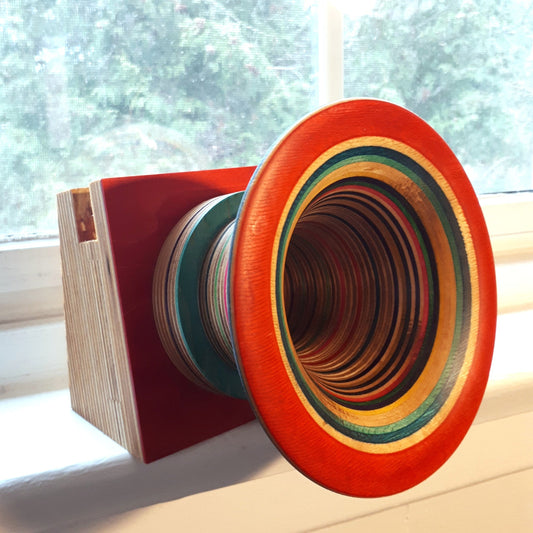 Gramophone - The Watson - Recycled Skateboard - red