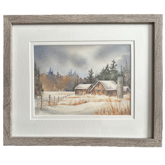 Framed Original Watercolour - WINTERING