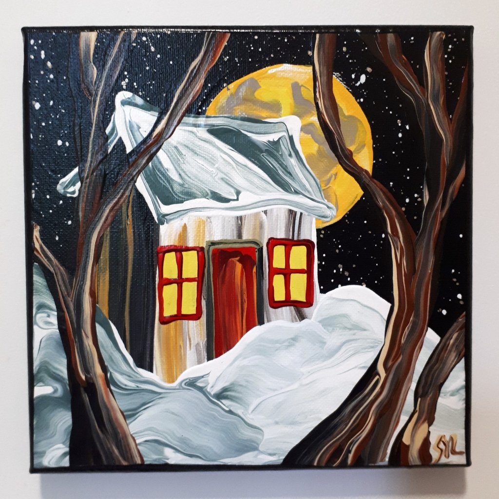 Original Acrylic Painting - WINTER TWINKLE