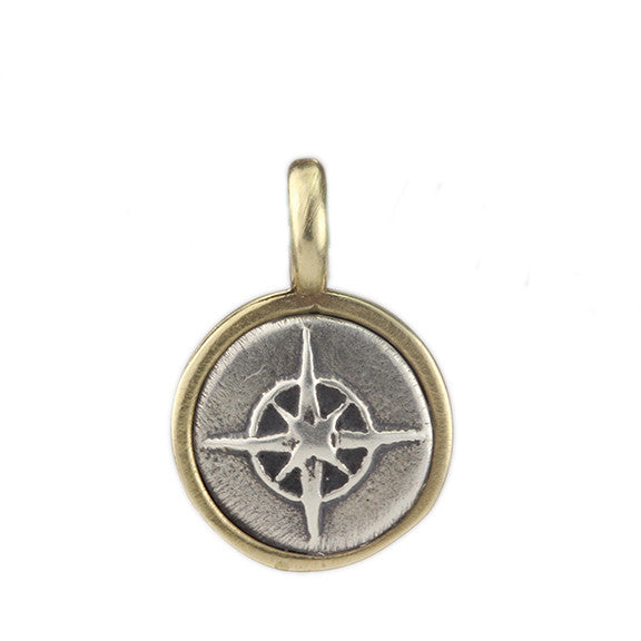 Two-Charm Necklace - Compass and Bird