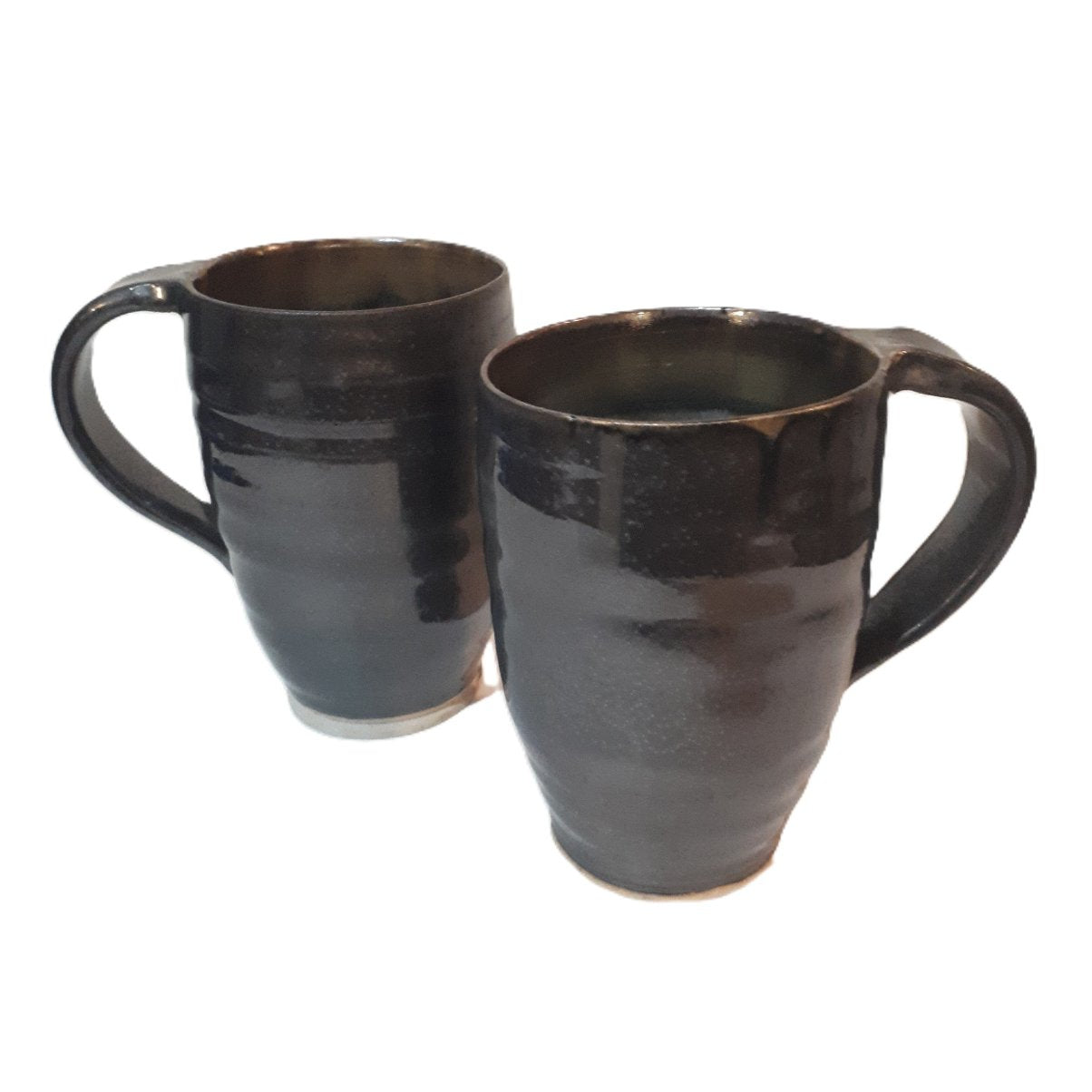 Pottery Mugs - Set of Two - Black