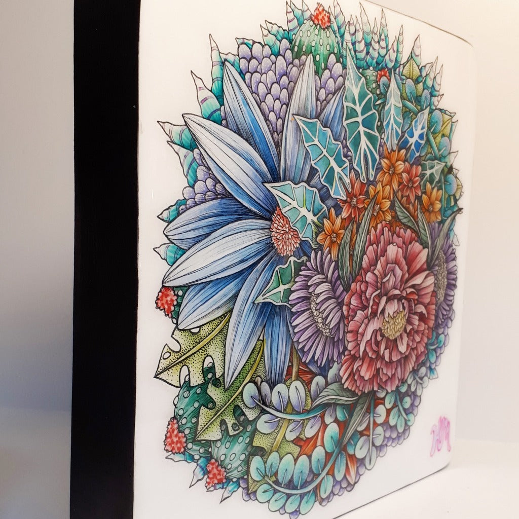 Original Ink, Pencil and Watercolour Work - FLORAL (large)