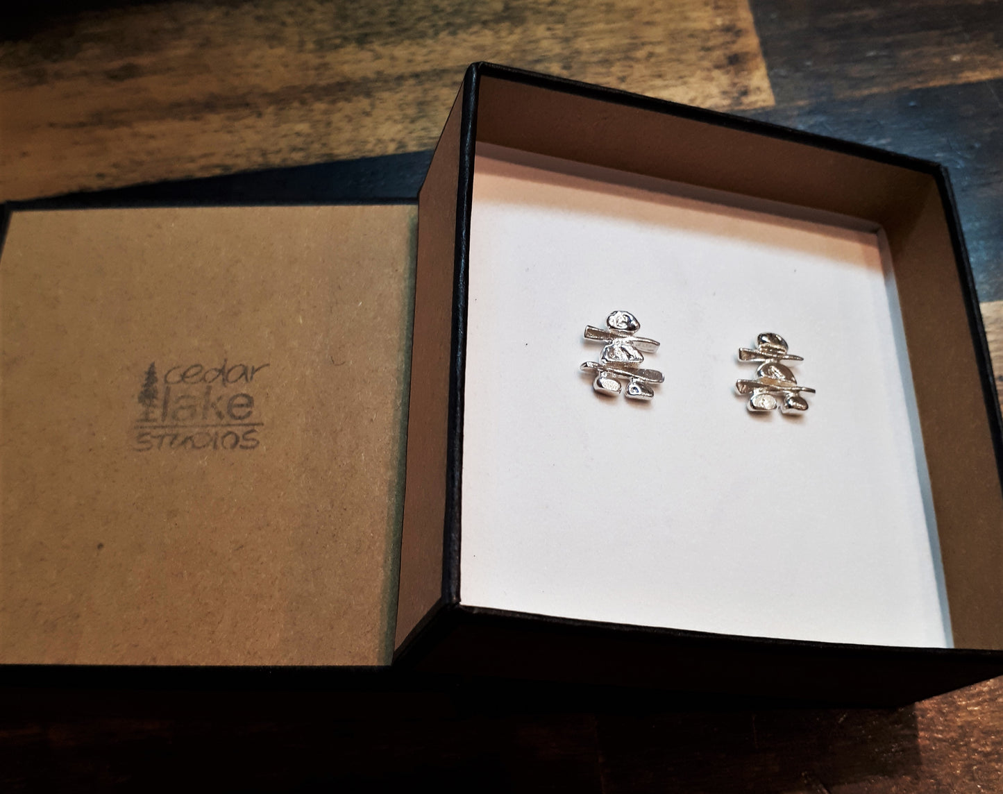 Inukshuk Silver Studs