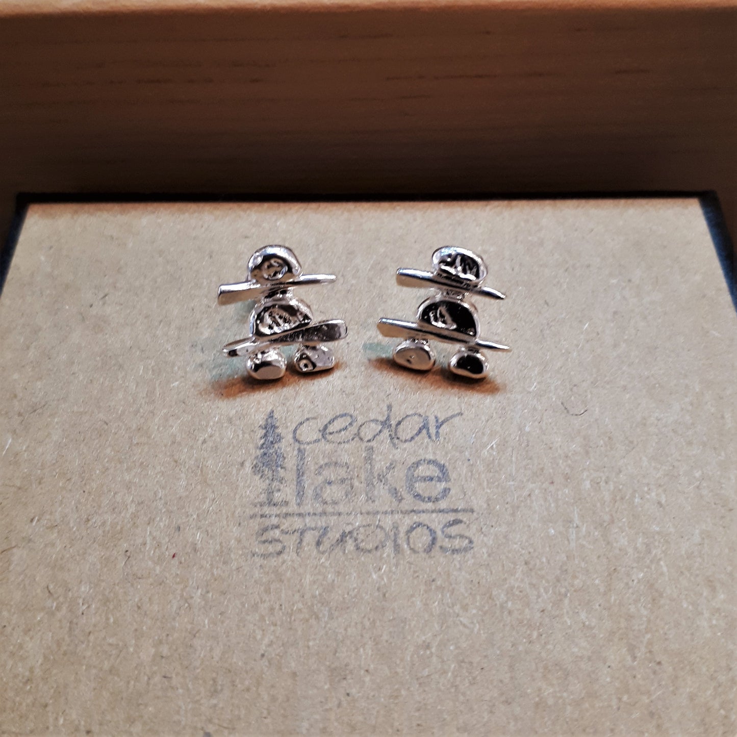 Inukshuk Silver Studs