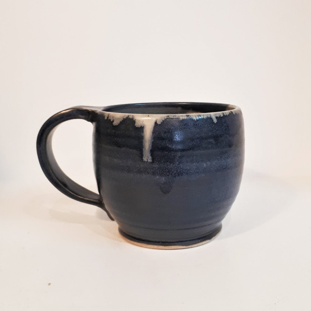 Pottery Latte Mug - Dark Blue
