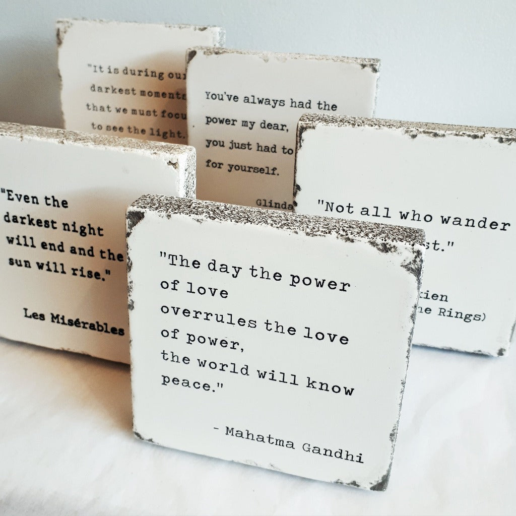 Quote Plaques - Seven different quotes