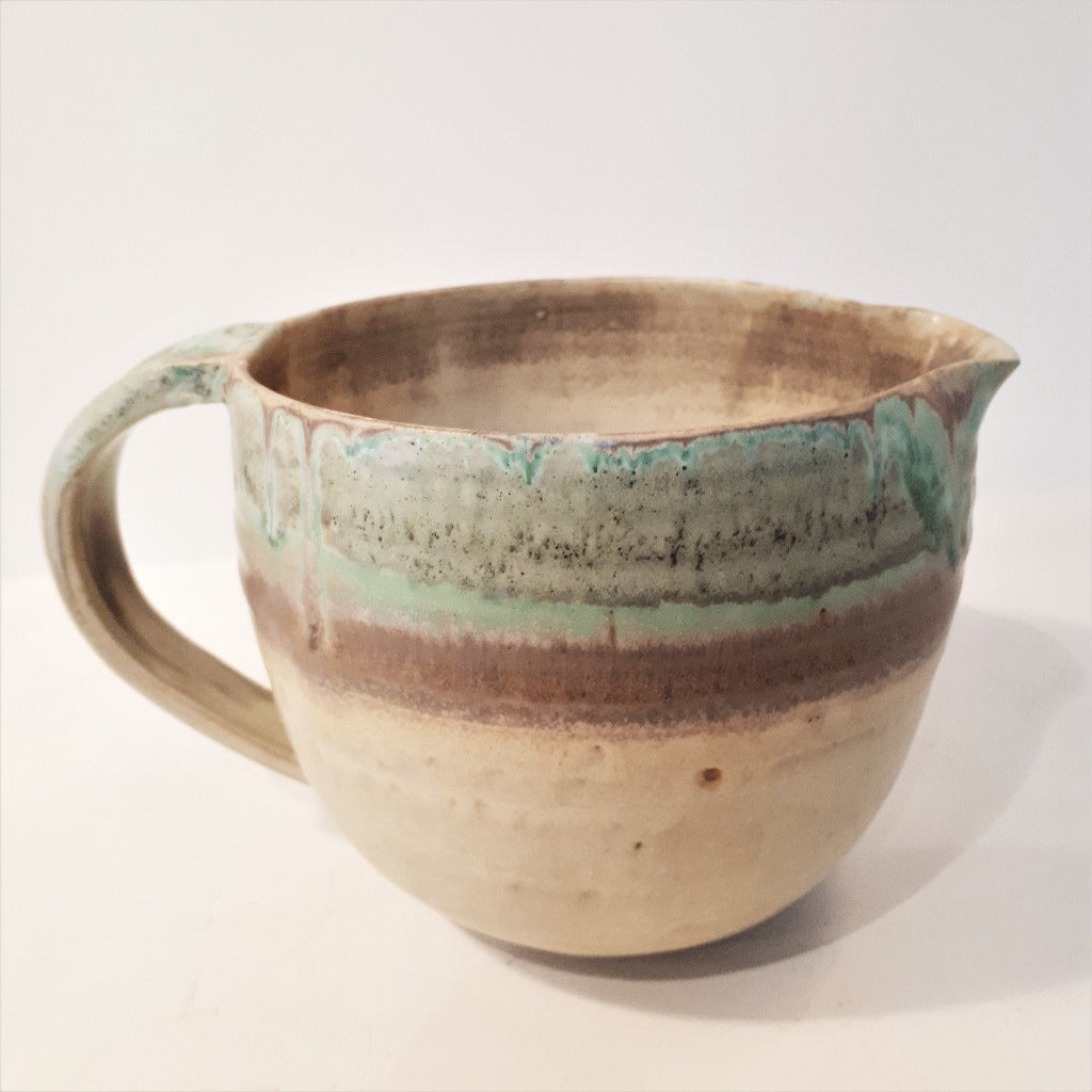 Pottery Batter Bowl - Turquoise & Toast or Dark Blue