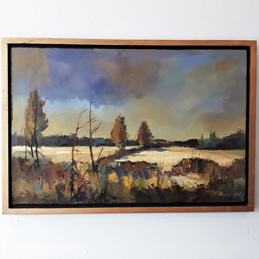 Original Painting, Acrylic on Board - ACROSS THE ROAD, HURON COUNTY