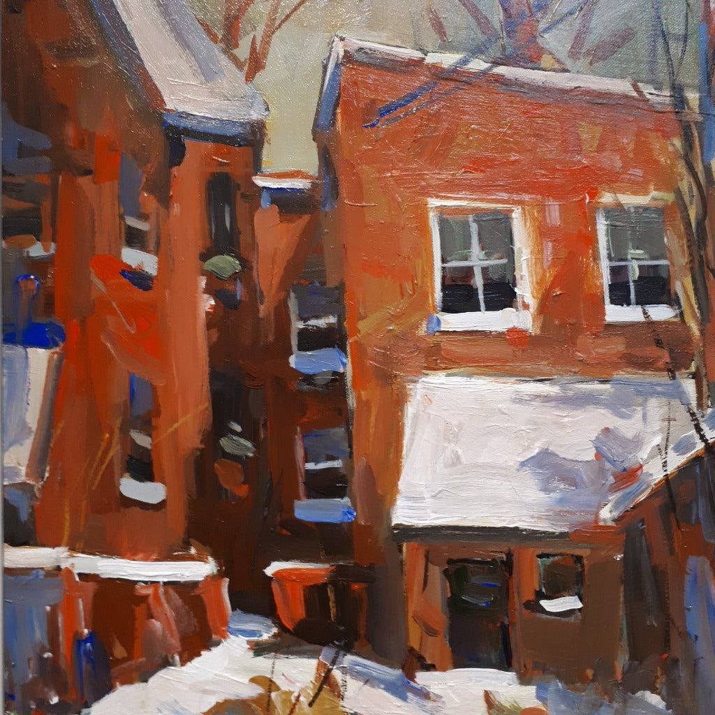 Original Painting, Oil on Board - EAST END, TORONTO