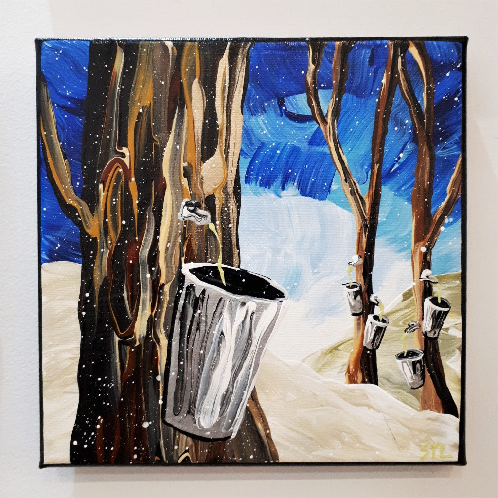 Original Acrylic Painting - THE SAP IS RUNNING