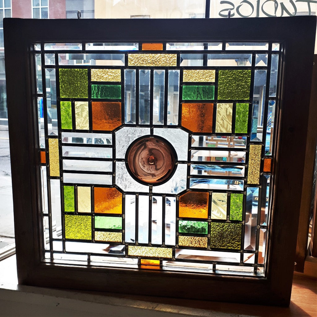 Vintage stained on sale glass windows