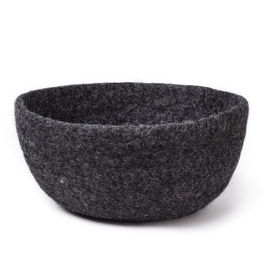 Large Felt Bowl - Taupe, Black or Light Beige