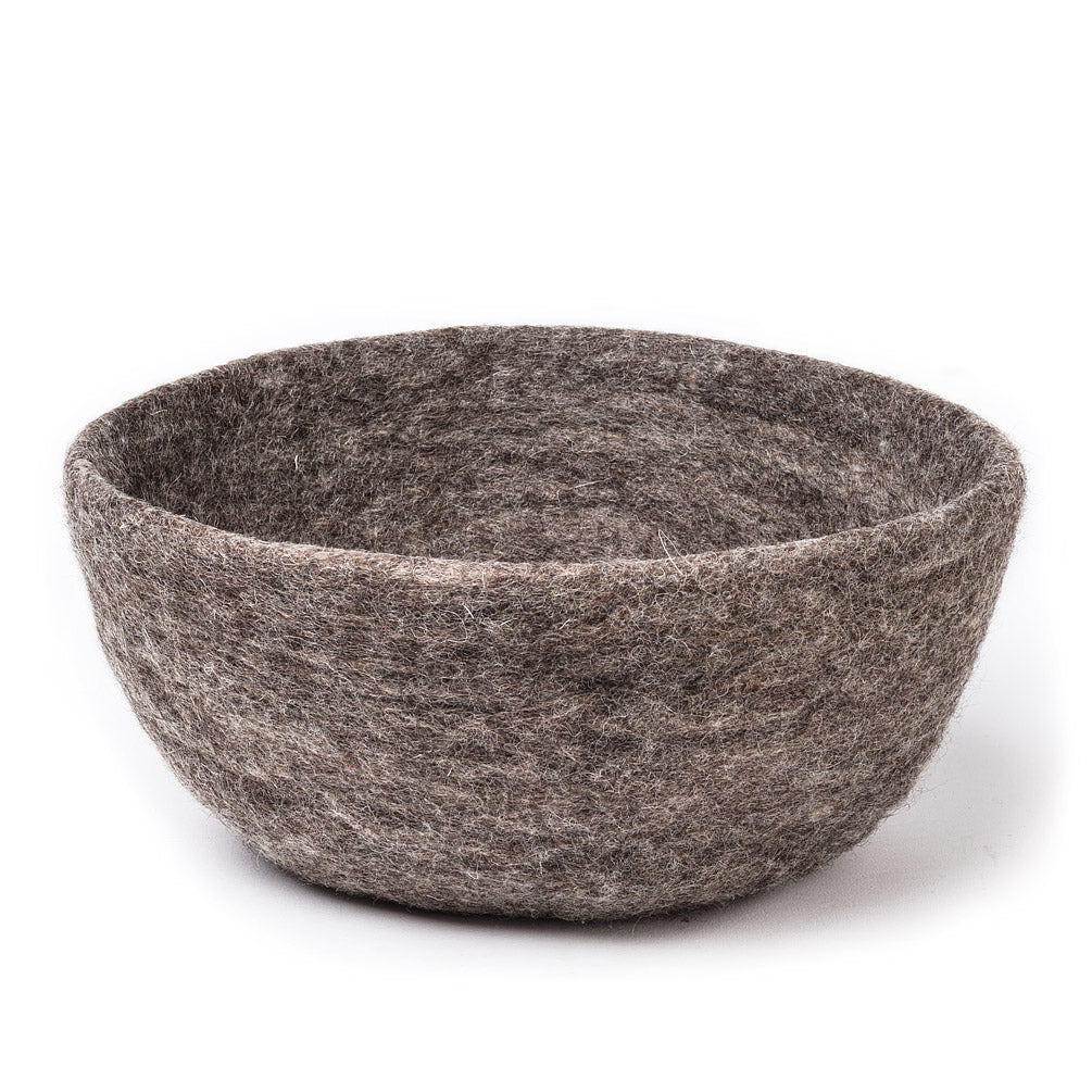 Large Felt Bowl - Taupe, Black or Light Beige