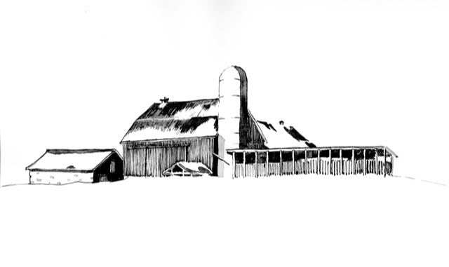 Open Edition Matted Print - CORN CRIBS