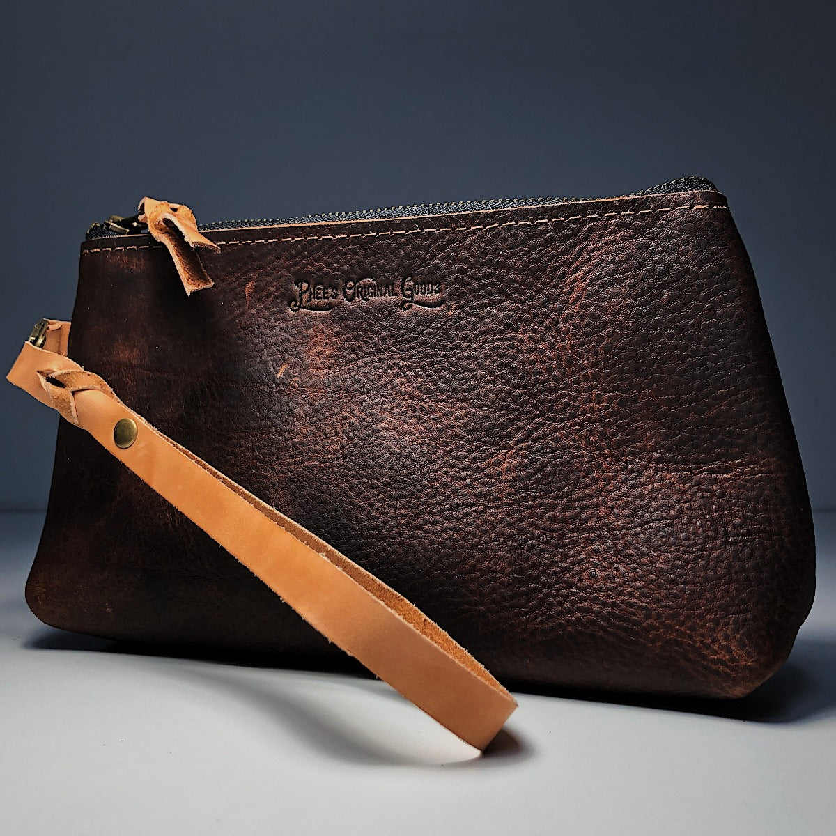Estmere Leather Wrist Bag - Brown