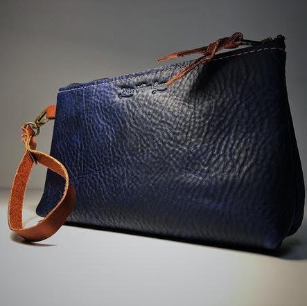 Estmere Leather Wrist Bag - Blue