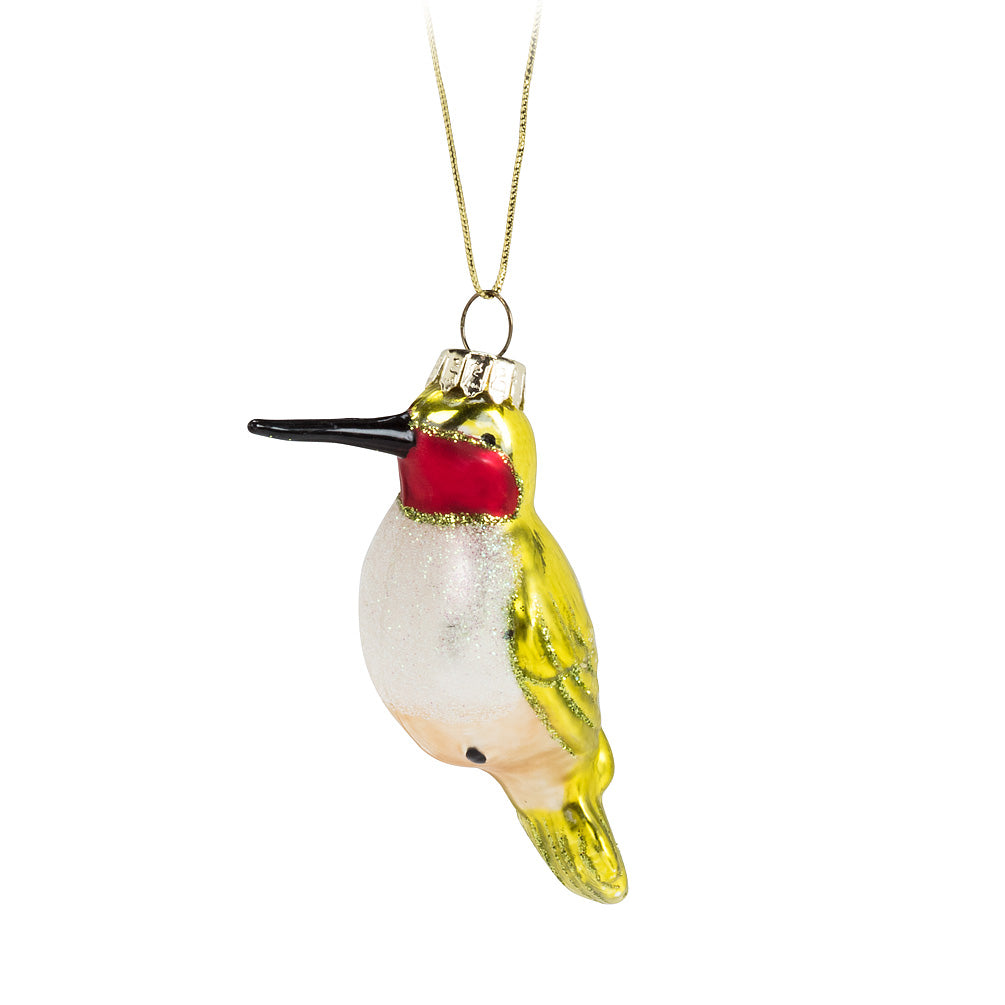 Glass Tree Ornament - Hummingbird