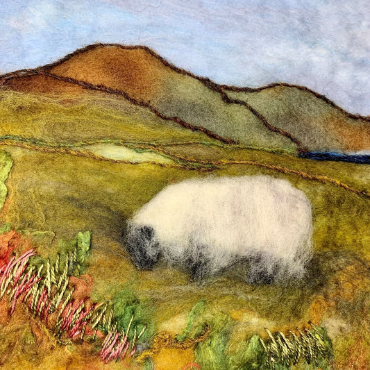 Original Felted Wool Landscape - LOOKING FOR LUNCH