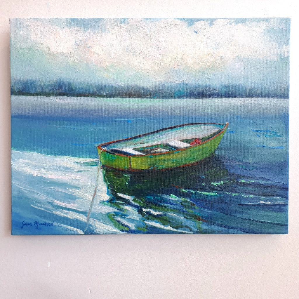 Original Oil Painting - MEMORIES OF OUR OLD BOAT