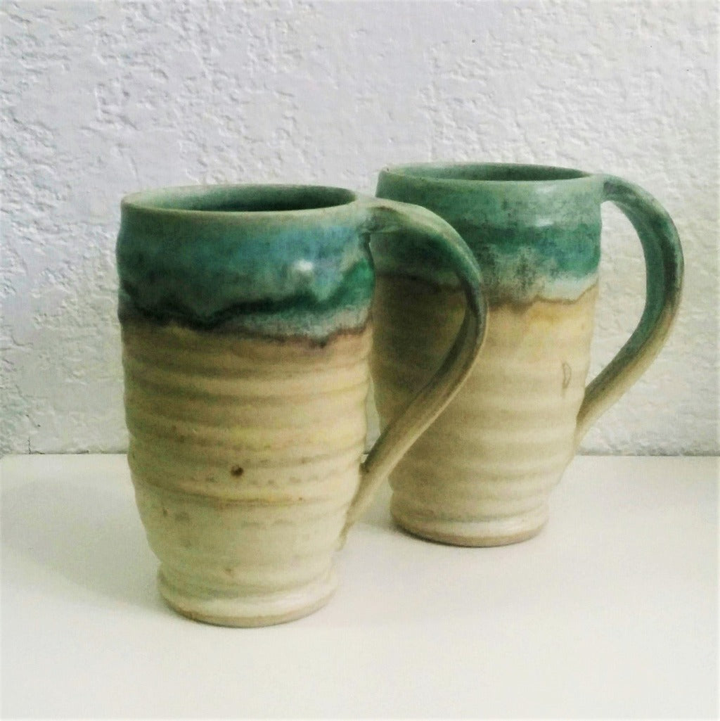 Pottery Mug - Turquoise & Toast