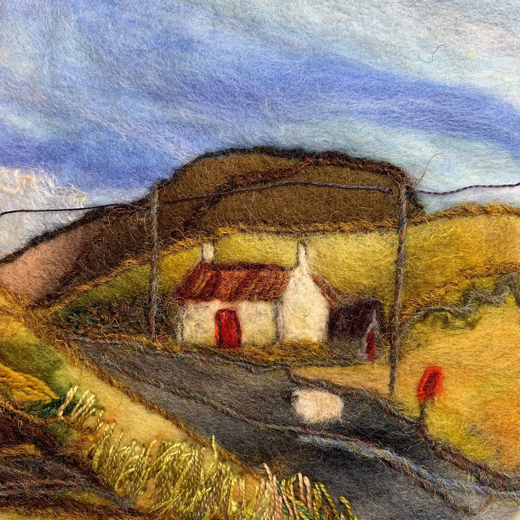Original Felted Wool Landscape - THE WAY HOME