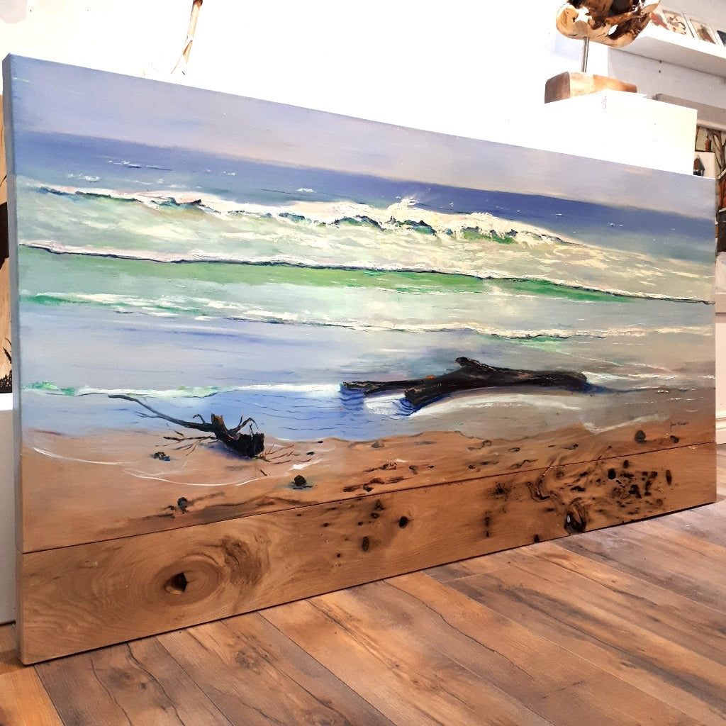Original Oil Painting - ROMANCE AT THE BEACH