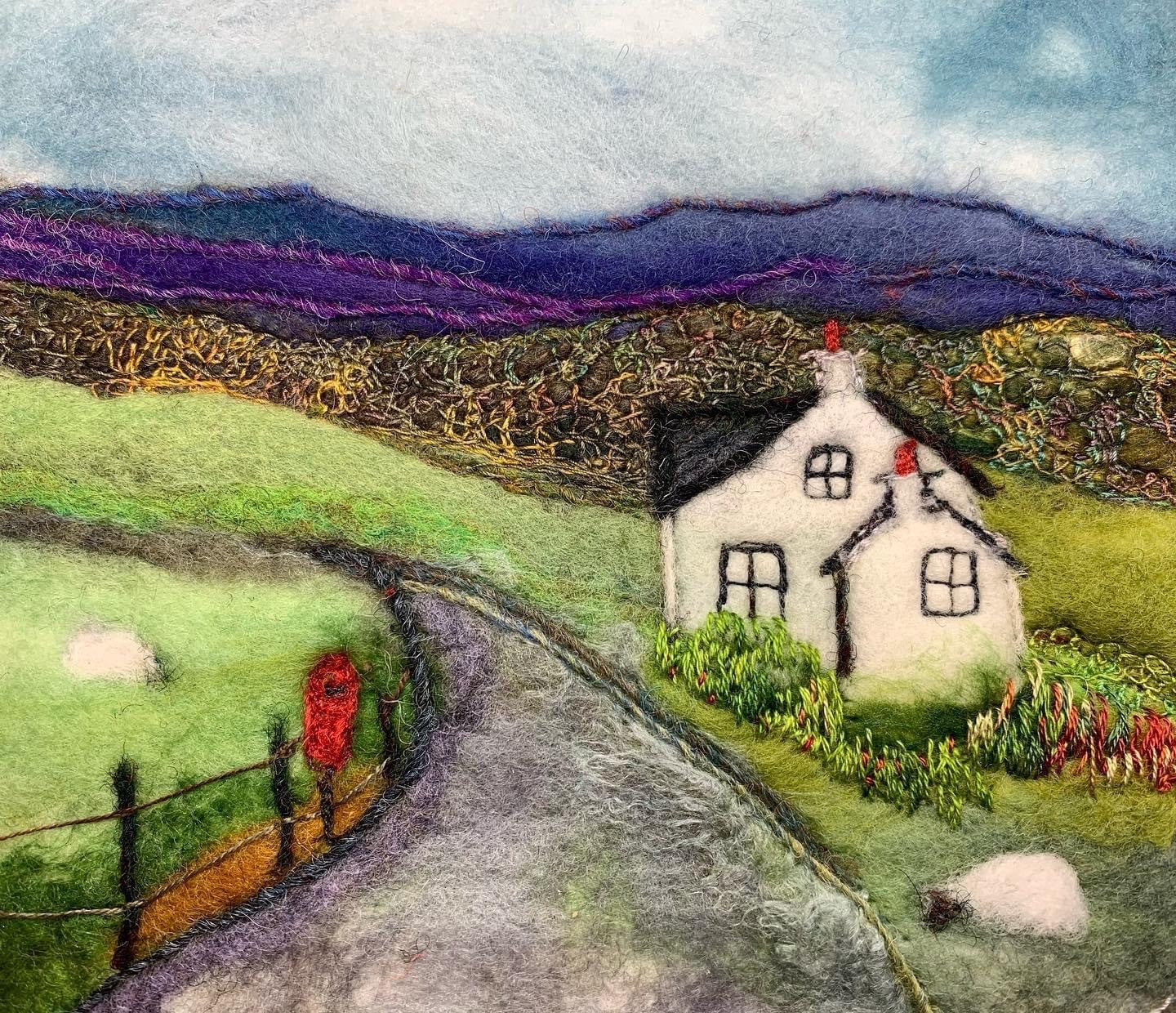 Original Felted Wool Landscape - THE ROAD TO THE ISLES