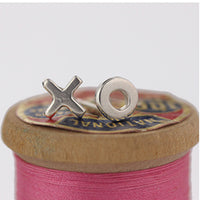 Sculpted Sterling Silver Earrings - X and O