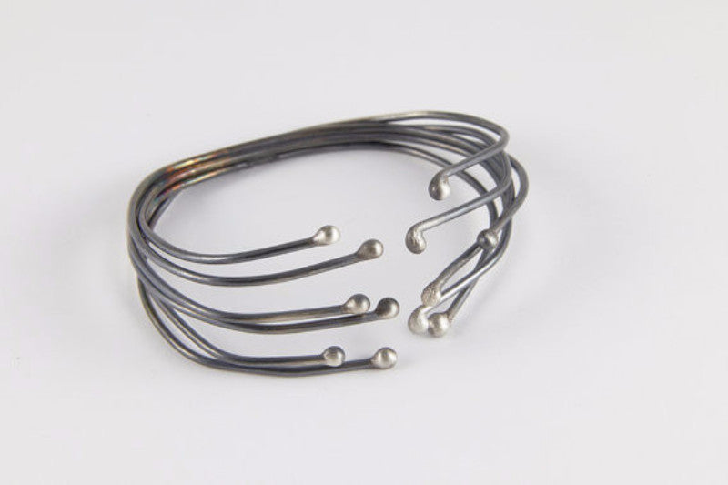 Oxidized Sterling Silver Twig Cuff Bracelet