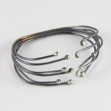 Sterling Silver Oxidized Cuff Bracelet